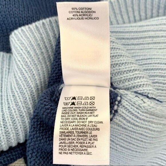 NWT Lucky Brand Striped Color Block Knit Pullover Sweater - Picture 7 of 7